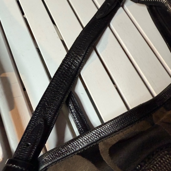 Coach Collette Signature Jacquard & Black SnakePrinted Leather bag EUCAuthentic - Picture 10 of 13